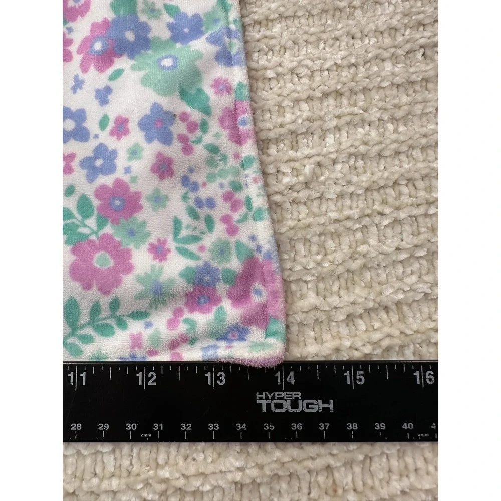 Carters Plush Lovey Blonde Doll Security Blanket Floral Purple Pink Kids 14in‎